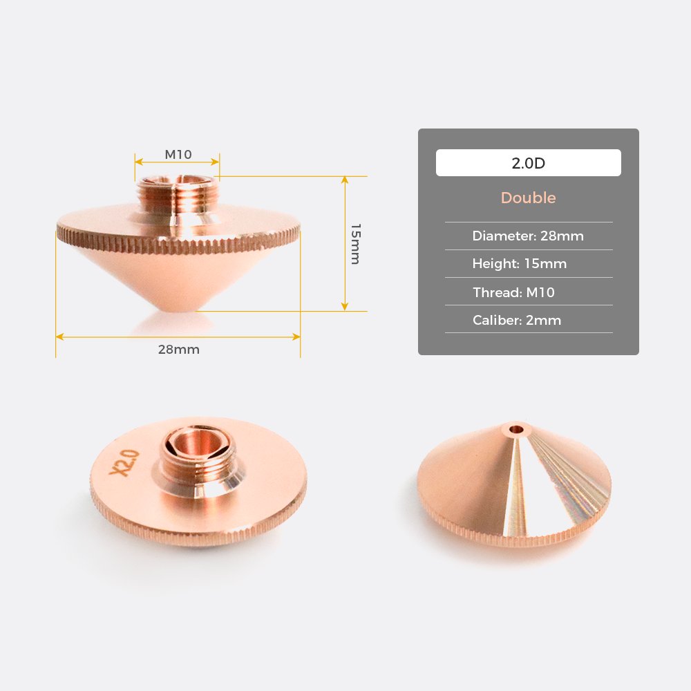 Laser Cutting Nozzles Pack for M2/M3 Series (5 Pcs)
