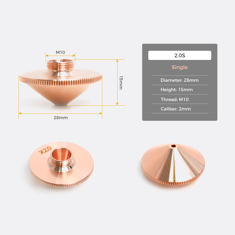 Laser Cutting Nozzles Pack for M2/M3 Series (5 Pcs)