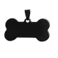 Black Stainless Steel Blank Dog Bone Pet Tag (10pcs)