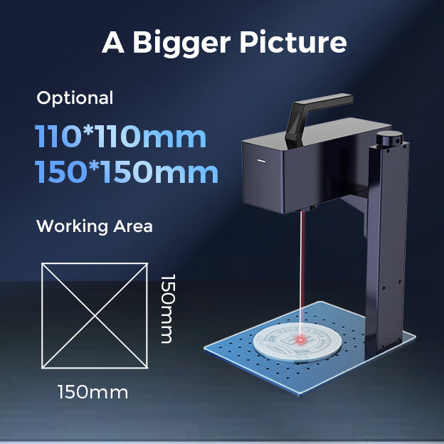Portable Fiber Laser Engraver Machine, Fiber Laser 20/30 W and 1064 nm  Wavelength