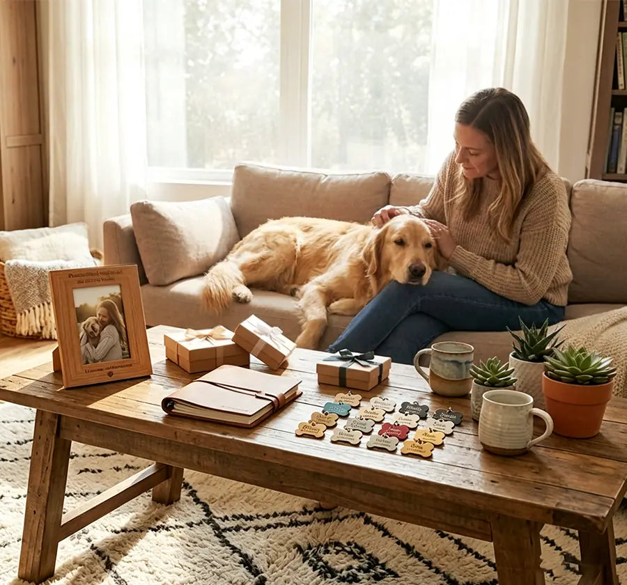 Personalized pet gifts and home business laser engraving application