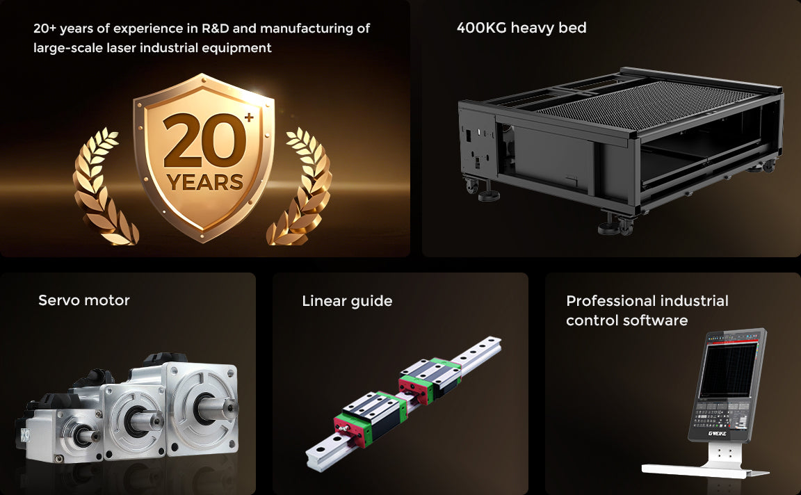 Fiber Laser Cutting + Welding + Cleaning + Handheld Cutting + CO2 Cutting + CO2 Engraving = MultiLase Pro All-in-One Machine 