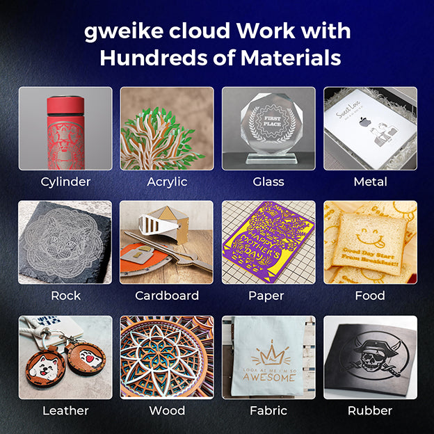 gweike cloud RF Metal Tube Laser Cutter & Engraver with Rotary